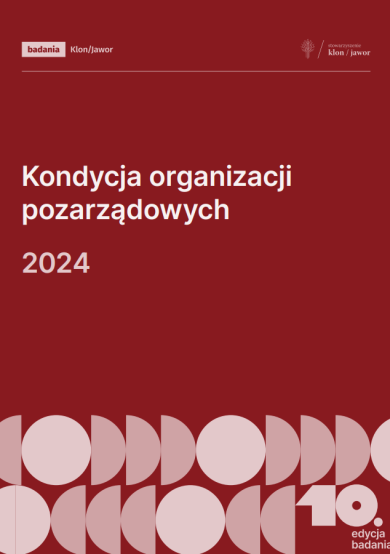 Raport Kondycja organizacji pozarządowych 2024 Raport Kondycja organizacji pozarządowych 2024